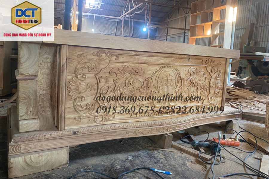 bàn làm việc cao cấp gỗ gõ đỏ